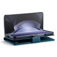 Flipové pouzdro CASEME pro Samsung Galaxy Z Fold6 5G, Litchi Wallet, modré