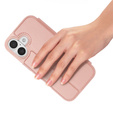 Dux Ducis pouzdro pro iPhone 17, Skin Pro, s klopou, s přihrádkou na kartu, růžové