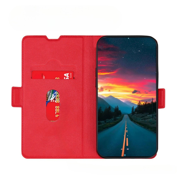 Klopové pouzdro pro Motorola Edge 30 Neo 5G, Wallet Thin Magnet, červené