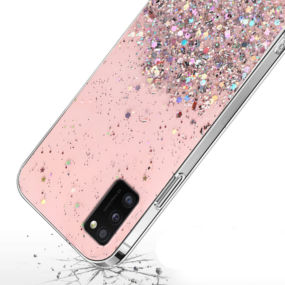Pouzdro pro Samsung Galaxy A41, Glittery, růžové