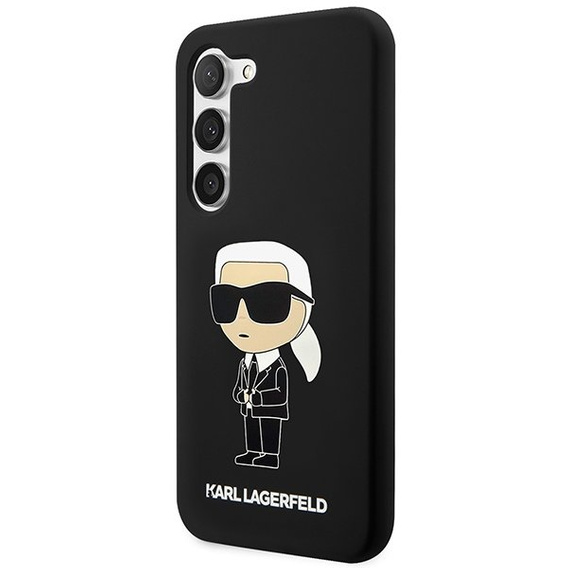 Pouzdro Karl Lagerfeld pro Samsung Galaxy S23, Silicone Ikonik, černé