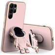 Pouzdro pro Samsung Galaxy S22 Ultra, Astronaut, růžové rose gold