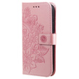Klopové pouzdro pro Samsung Galaxy S21 FE, Mandala, růžové rose gold