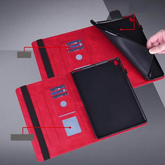 Pouzdro s klopou pro Xiaomi Redmi Pad SE 11", flower, červené