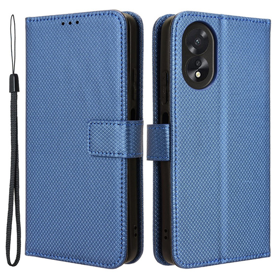 Klopové pouzdro pro Oppo A38 4G / Oppo A18 4G, Wallet Smart Magnet, modré