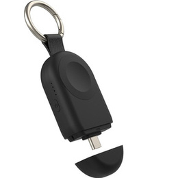 Indukční přívěsková nabíječka pro Apple Watch a sluchátka AirPods Pro 2, černá