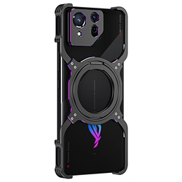 Pouzdro pro ASUS ROG Phone 8 5G / 8 Pro 5G, Kickstand Bumper, s krytem objektivu, pro MagSafe, černá / fialová