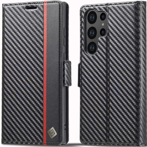 Klopové pouzdro pro Samsung Galaxy S24 Ultra, Carbon LC.IMEEKE, černé