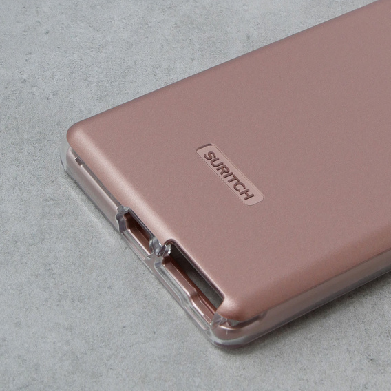 Pouzdro pro Samsung Galaxy S23 Ultra, Suritch Full Body, růžové rose gold