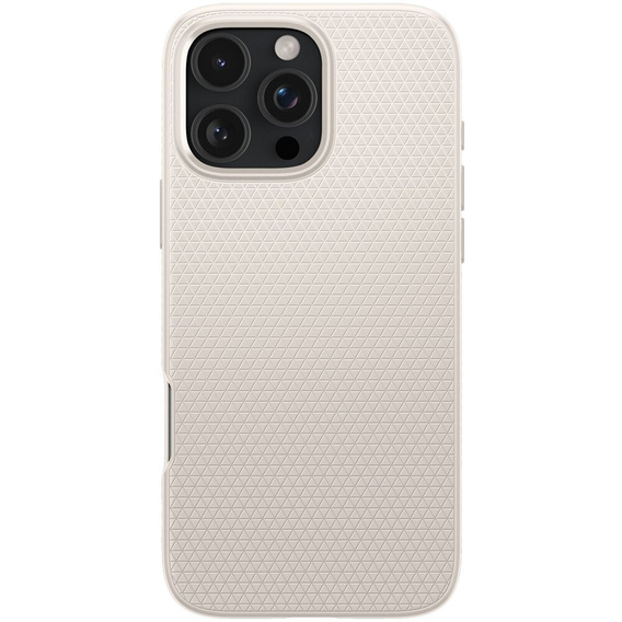 Pouzdro Spigen pro iPhone 16 Pro, Liquid Air, titan + 9H tvrzené sklo