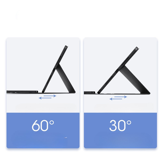 Pouzdro + klávesnice Apple iPad Pro 11" 5 gen. 2024, Dux Ducis TouchPad Leather Pen Slot, černé