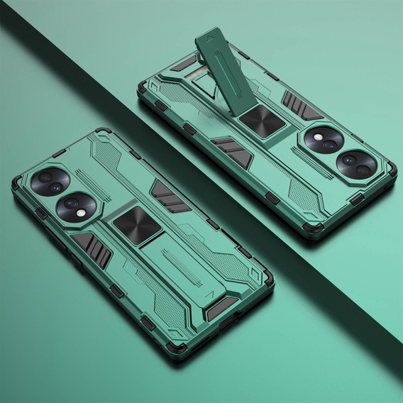 Pouzdro pro Honor 70 5G, Military kickstand, zelené
