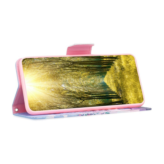 Klopové pouzdro pro Xiaomi Redmi 12C, Wallet, tree & owls, modré