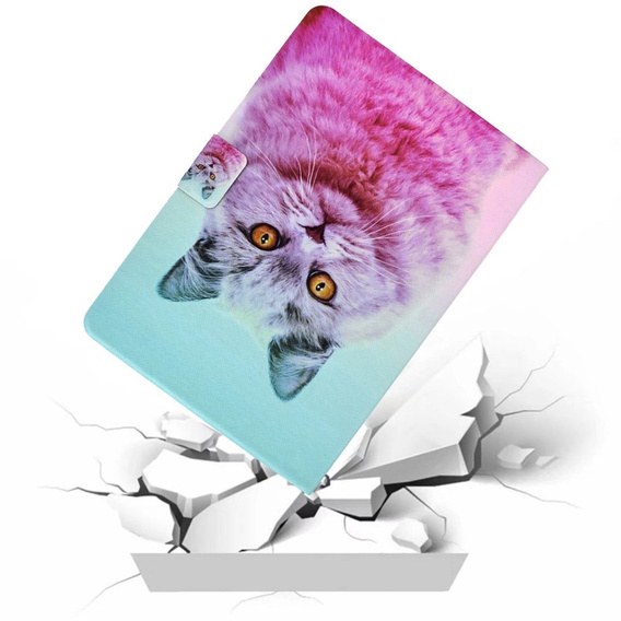 Pouzdro pro Samsung Galaxy Tab A9 X110 / X115, pink cat
