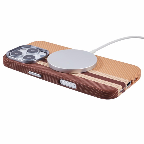 Pouzdro pro iPhone 16 Pro Max, Carbon Fiber MagSafe, žluté