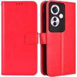 Klopové pouzdro pro Oppo Reno 11F 5G, Crazy Horse Wallet, červené