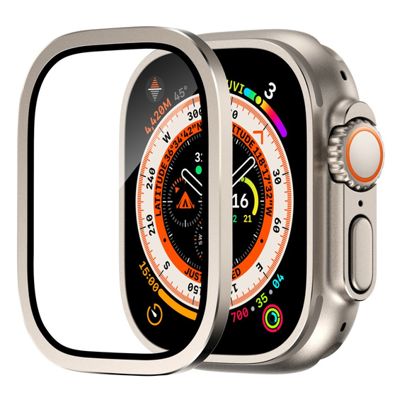 Szkło z ramką do Apple Watch Ultra 49mm, Złote