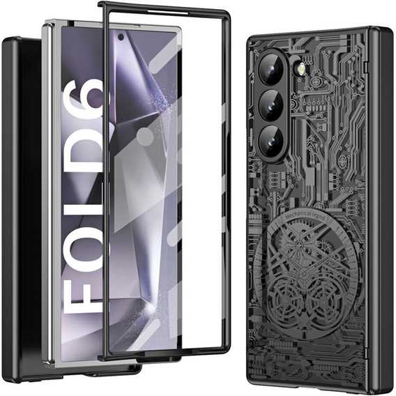 Pouzdro pro Samsung Galaxy Z Fold6 5G, Mechanical Legend, černé