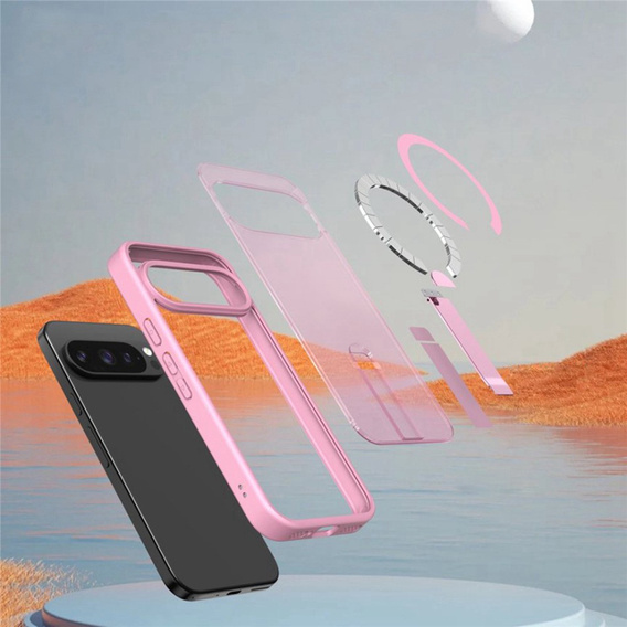 Hybridní pouzdro Fusion pro Google Pixel 10 Pro XL, pro MagSafe, se stojánkem, růžové