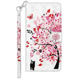 Klopové pouzdro pro Samsung Galaxy A14 4G/5G, Wallet, tree, bílé