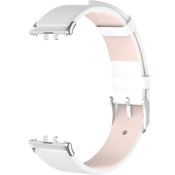 Kožený řemínek pro Samsung Galaxy Fit 3, bílý