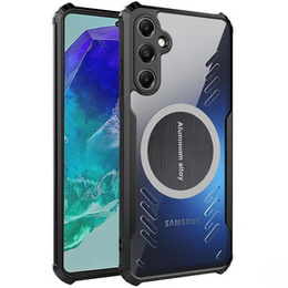 Pouzdro pro Samsung Galaxy M55 5G, s magnetickou fólií, transparentní / černé