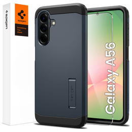 Pouzdro Spigen pro Samsung Galaxy A56 5G, Tough Armor Mag MagSafe, námořnicky modré + 9H tvrzené sklo
