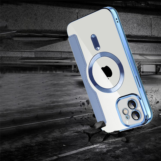 Klopové pouzdro pro iPhone 11, RFID Wallet MagSafe CamShield, modré