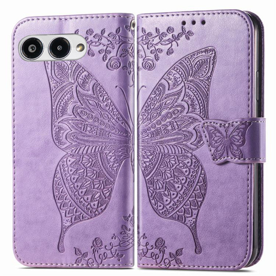 Klopové pouzdro pro T Phone 3 5G, Butterfly, fialové