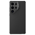 Pouzdro pro Samsung Galaxy S25 Ultra, pancéřované Nillkin, Carboprof Case, pro Magsafe, černé