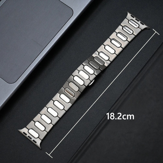 Náramek pro Apple Watch 1/2/3/4/5/6/7/8/9/SE/ULTRA/ULTRA 2 42/44/45/49MM, titanový
