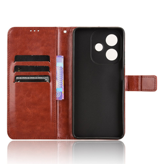 Klopové pouzdro pro Oppo A40 / Oppo A40m, Crazy Horse Wallet, hnědé