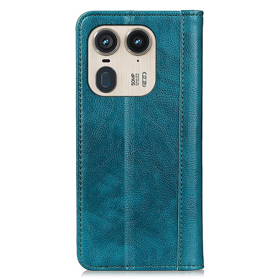 Flipové pouzdro pro Motorola Edge 50 Ultra, Split Leather, zelené