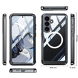 Pouzdro pro Samsung Galaxy S25 FE, Shockproof, se sklem, pro MagSafe, černé