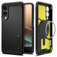 Pouzdro Spigen pro Samsung Galaxy S25 Edge, Tough Armor Mag MagSafe, černé + 9H tvrzené sklo