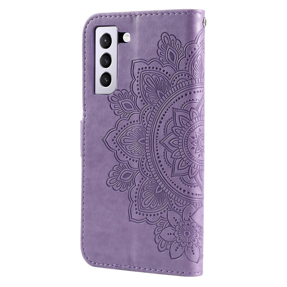 Klopové pouzdro pro Samsung Galaxy S21 FE, Mandala, fialové