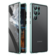 Pouzdro pro Samsung Galaxy S23 Ultra, Magnetic Dual Glass, zelené