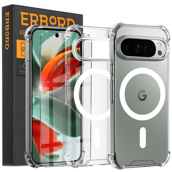 Pouzdro pro Google Pixel 9 / 9 Pro, Dropproof MagSafe, průhledné