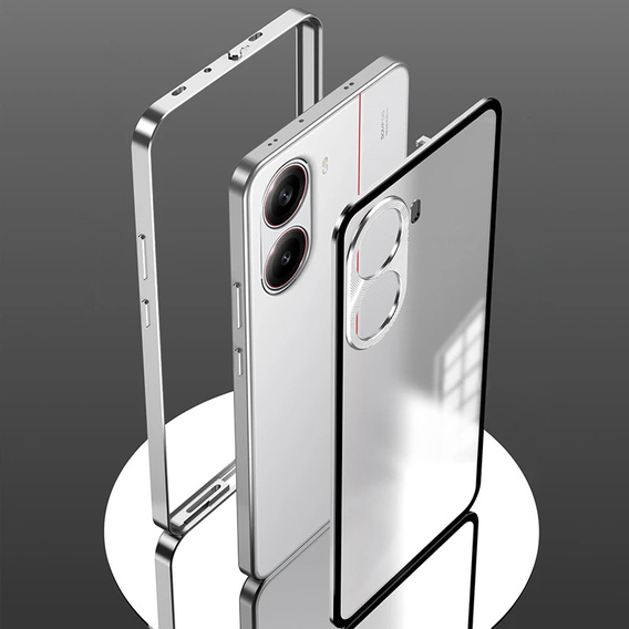 Pouzdro pro Xiaomi Poco X7 Pro 5G, Frame Case, stříbrné