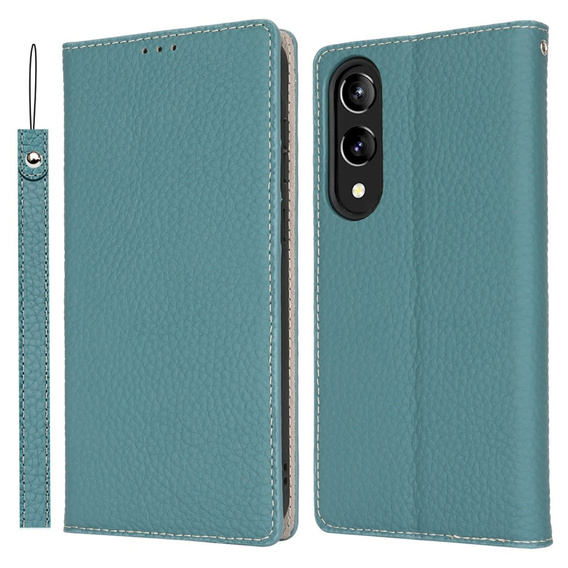 Klopové pouzdro pro Samsung Galaxy S25 Edge, Litchi Skin Grain, modré