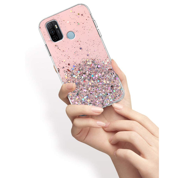 Pouzdro pro Oppo A53 2020, Glittery, růžové