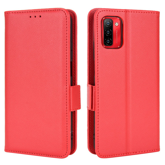 Klopové pouzdro pro Ulefone Note 12P, Wallet Litchi Magnet, červené