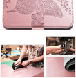 Klopové pouzdro pro Oppo Reno 13F / Oppo Reno 13FS, Butterfly, růžové rose gold