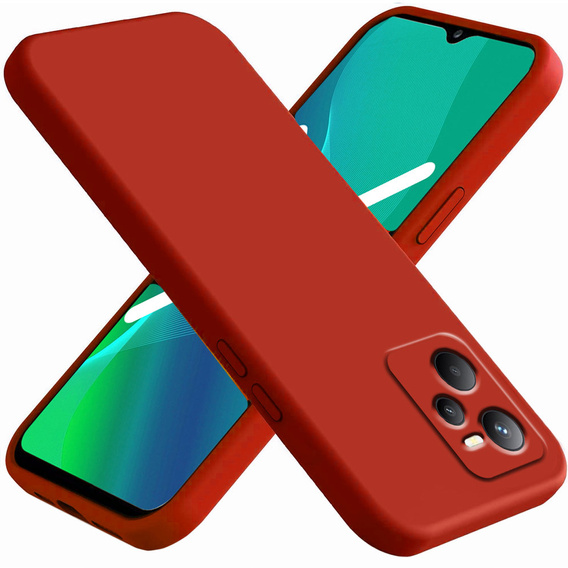 Pouzdro pro Realme C35, Silicone Lite, červené