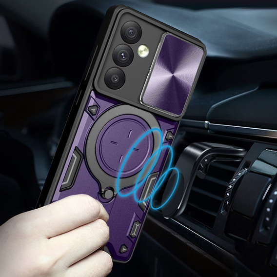 Pancéřové pouzdro pro Samsung Galaxy A54 5G, CamShield Slide, fialové