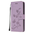 Klopové pouzdro pro Motorola Moto G50, Butterfly, fialové