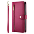 Flipové pouzdro Wallet Zipper Pocket pro Samsung Galaxy A17 5G, Wallet Zipper Pocket, červené