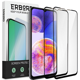 2x tvrzené sklo pro Samsung Galaxy A23 4G/5G, ERBORD 3D pro celý displej