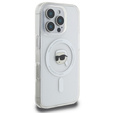 Pouzdro Karl Lagerfeld IML Metal Karl Head MagSafe pro iPhone 16 Pro Max