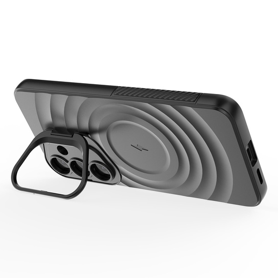 Pouzdro pro Samsung Galaxy S25, Ripple Kickstand, pro MagSafe, černé